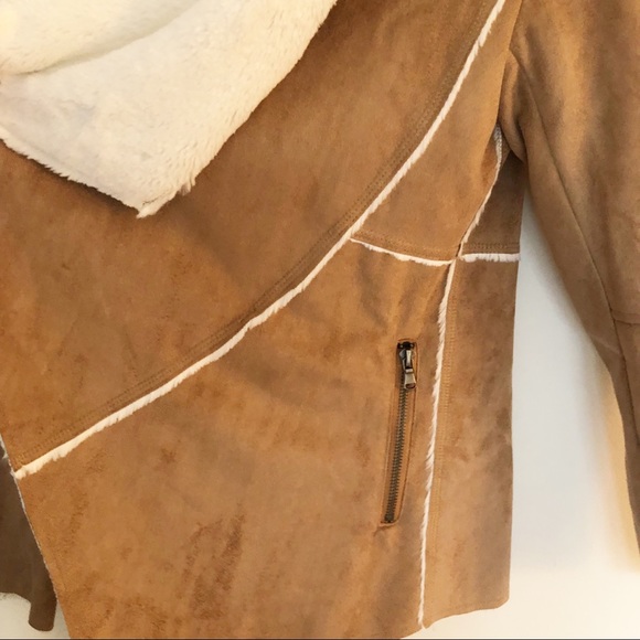 Shearling Jacket with Open Drape - Size Small - Picture 6 of 7